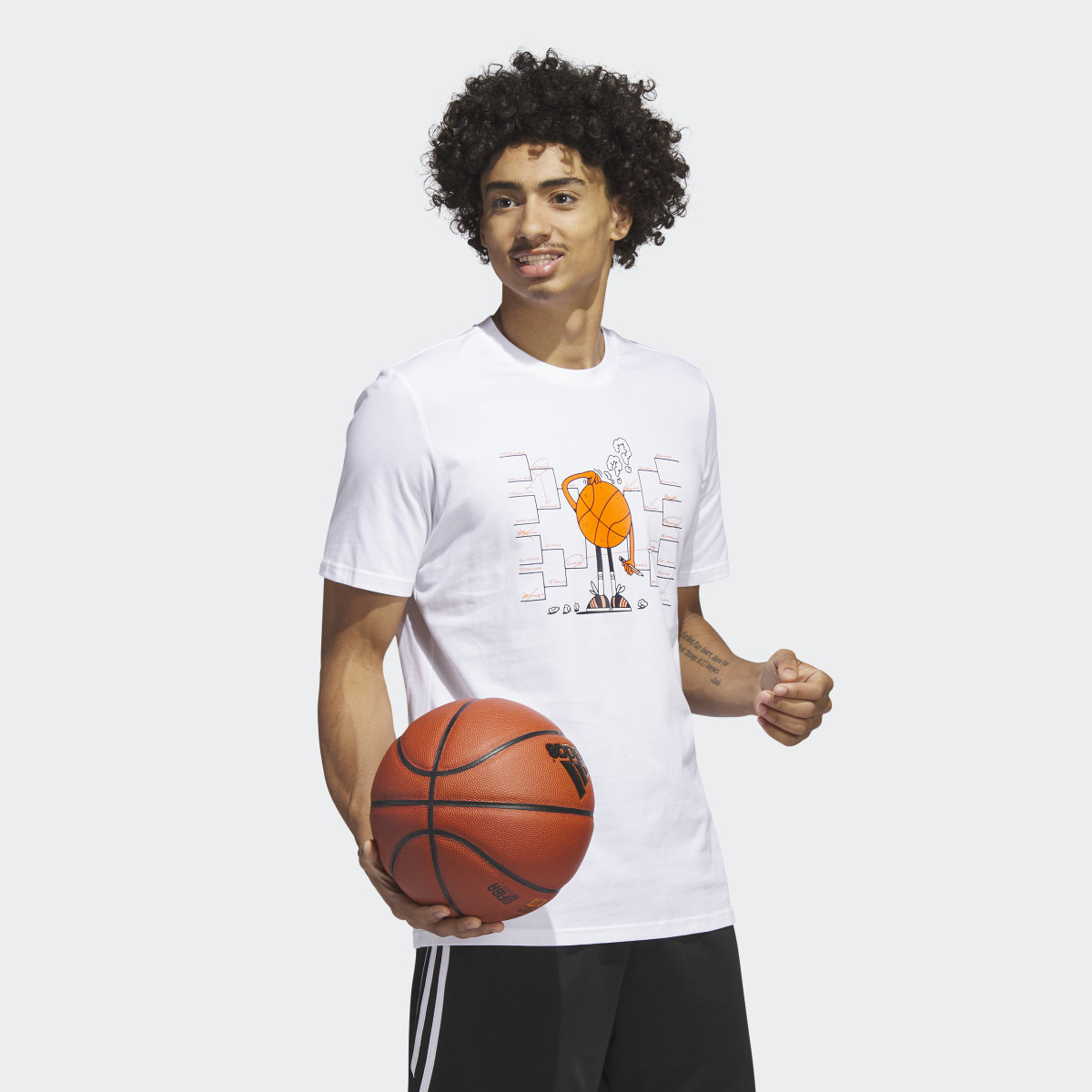 Adidas Lil Stripe Bracket Graphic Short Sleeve Basketball Tee. 4