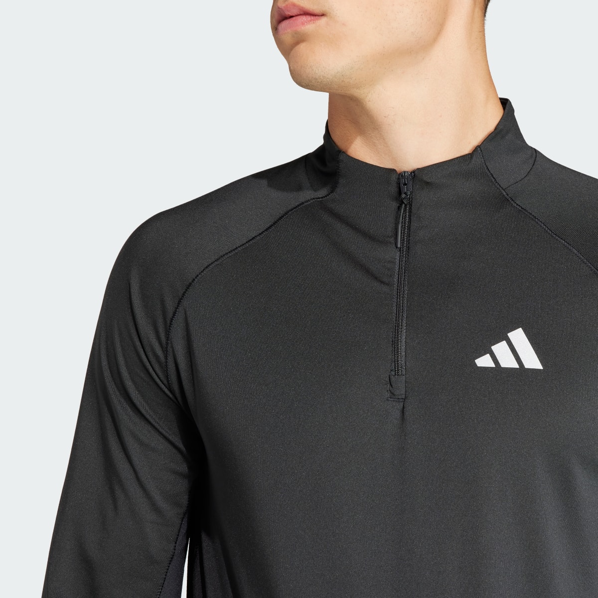 Adidas Gym+ Training 1/4-Zip Long Sleeve Tee. 7