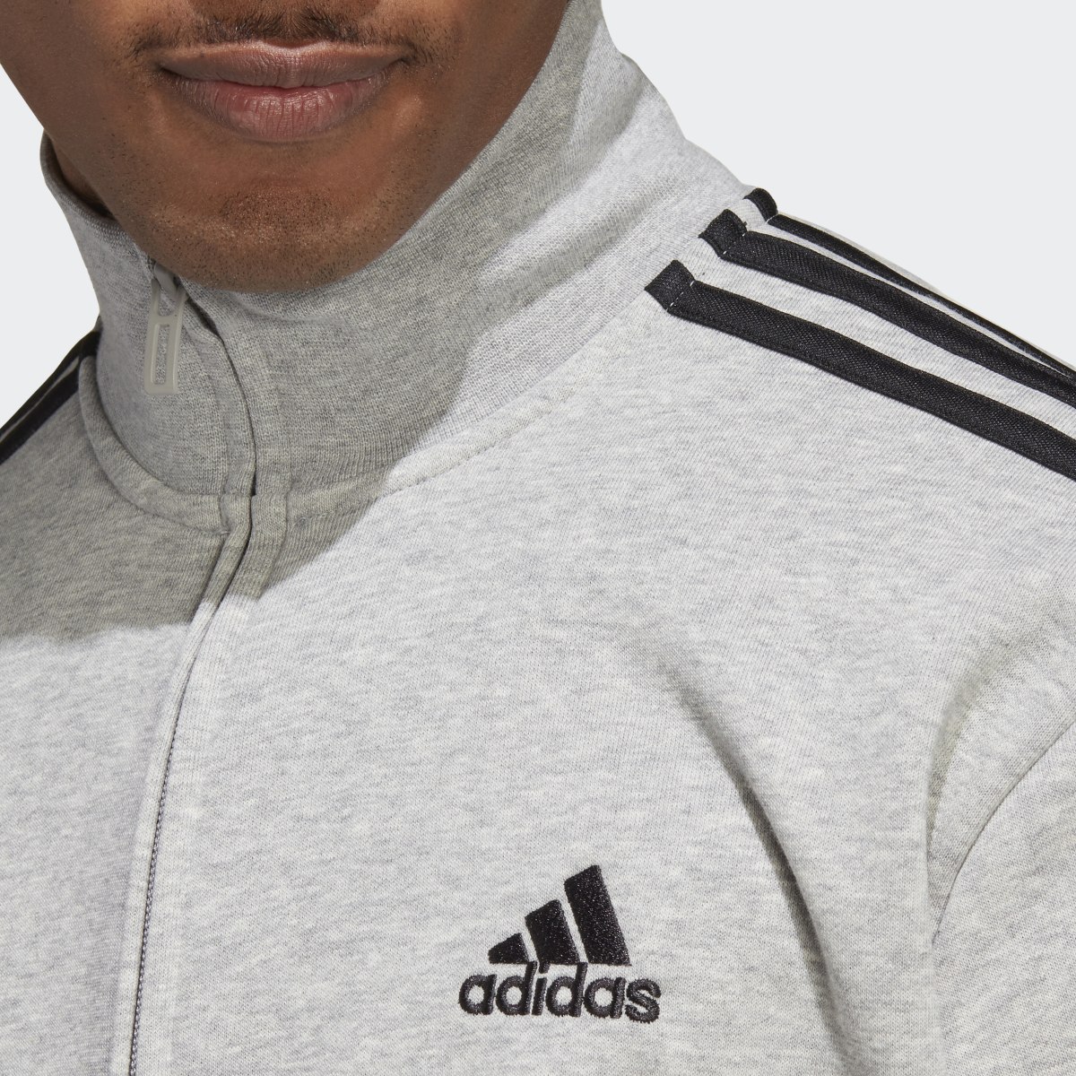 Adidas Basic 3-Streifen French Terry Trainingsanzug. 8