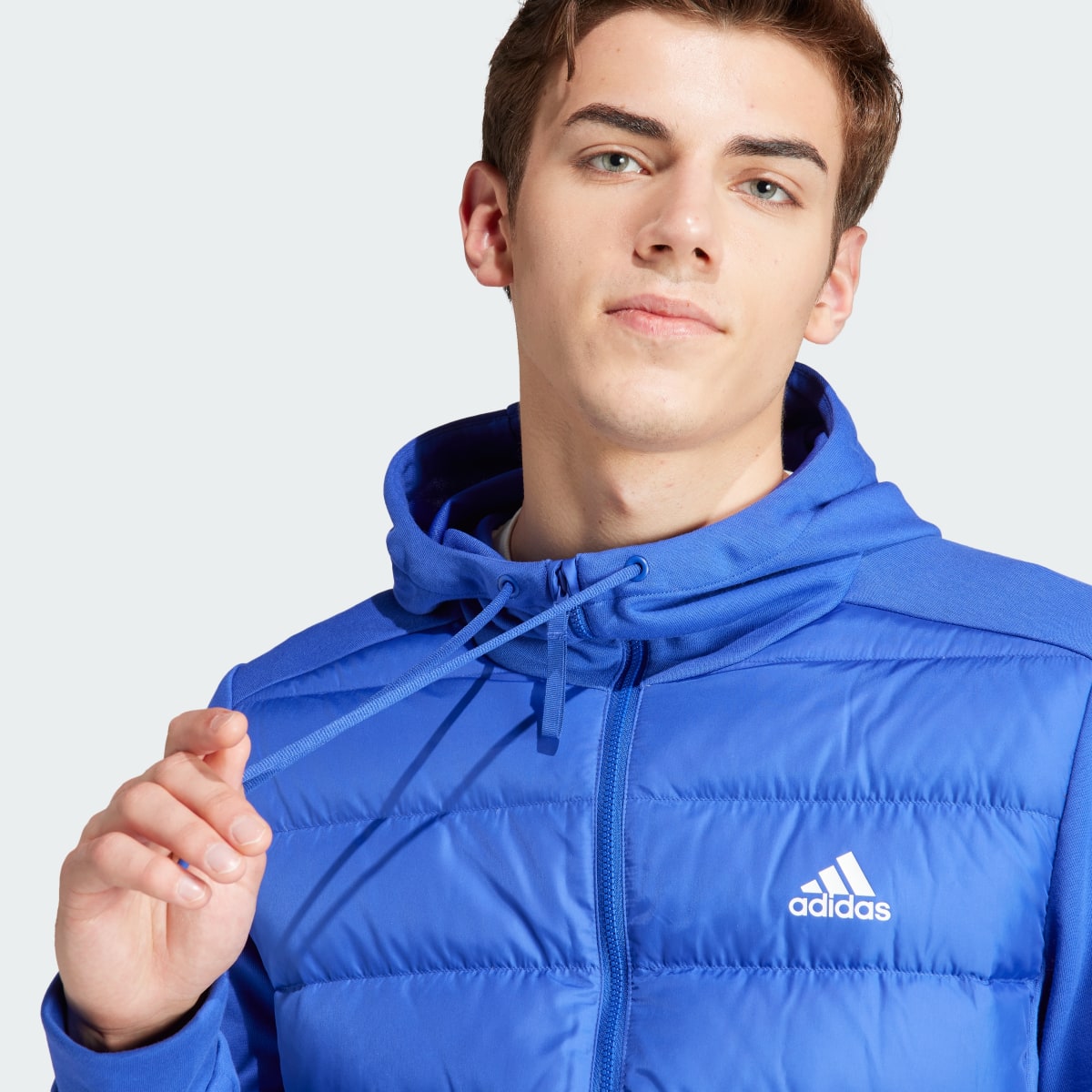 Adidas Essentials Hybrid Down Hooded Jacket. 6