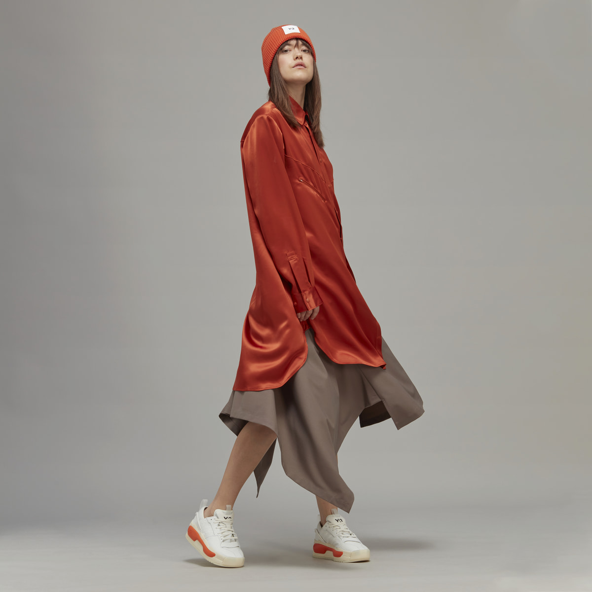 Adidas Y-3 Classic Tech Silk Shirt Dress. 4