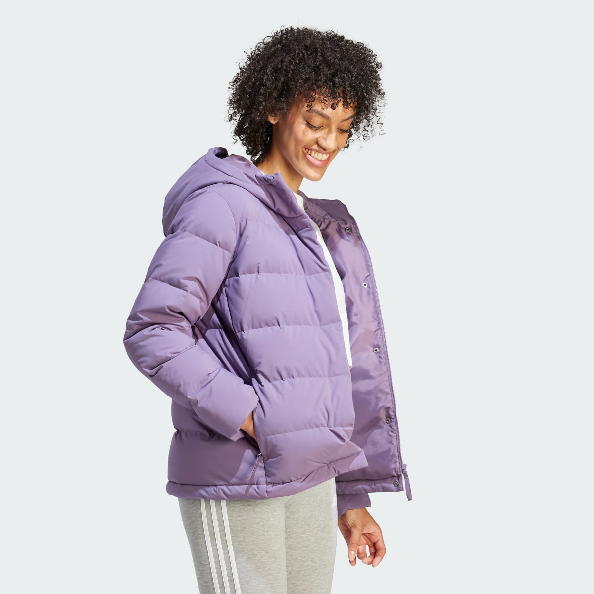 Adidas Helionic Hooded Down Jacket. 4