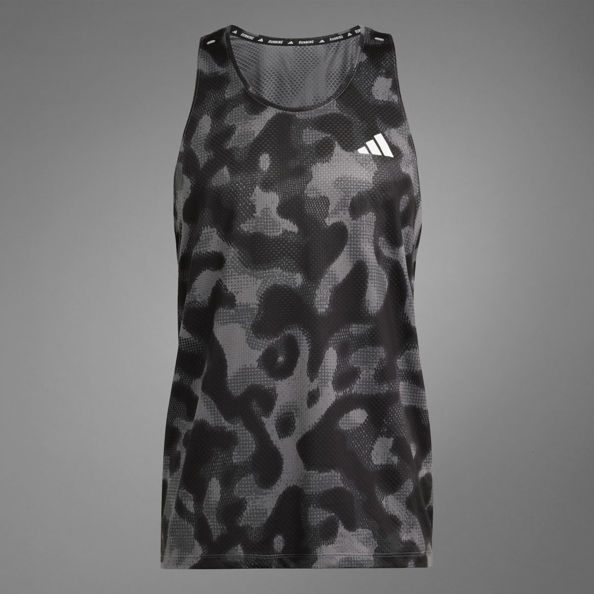 Adidas Own the Run 3-Stripes Allover Print Singlet. 9