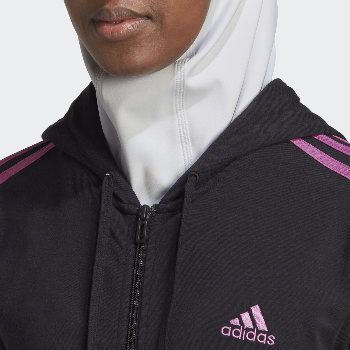 Adidas Essentials 3-Stripes Full-Zip Hoodie. 6