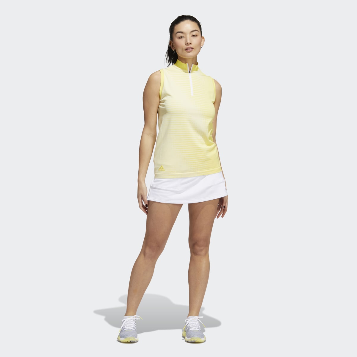 Adidas Primeknit Sleeveless Golf Polo Shirt. 9