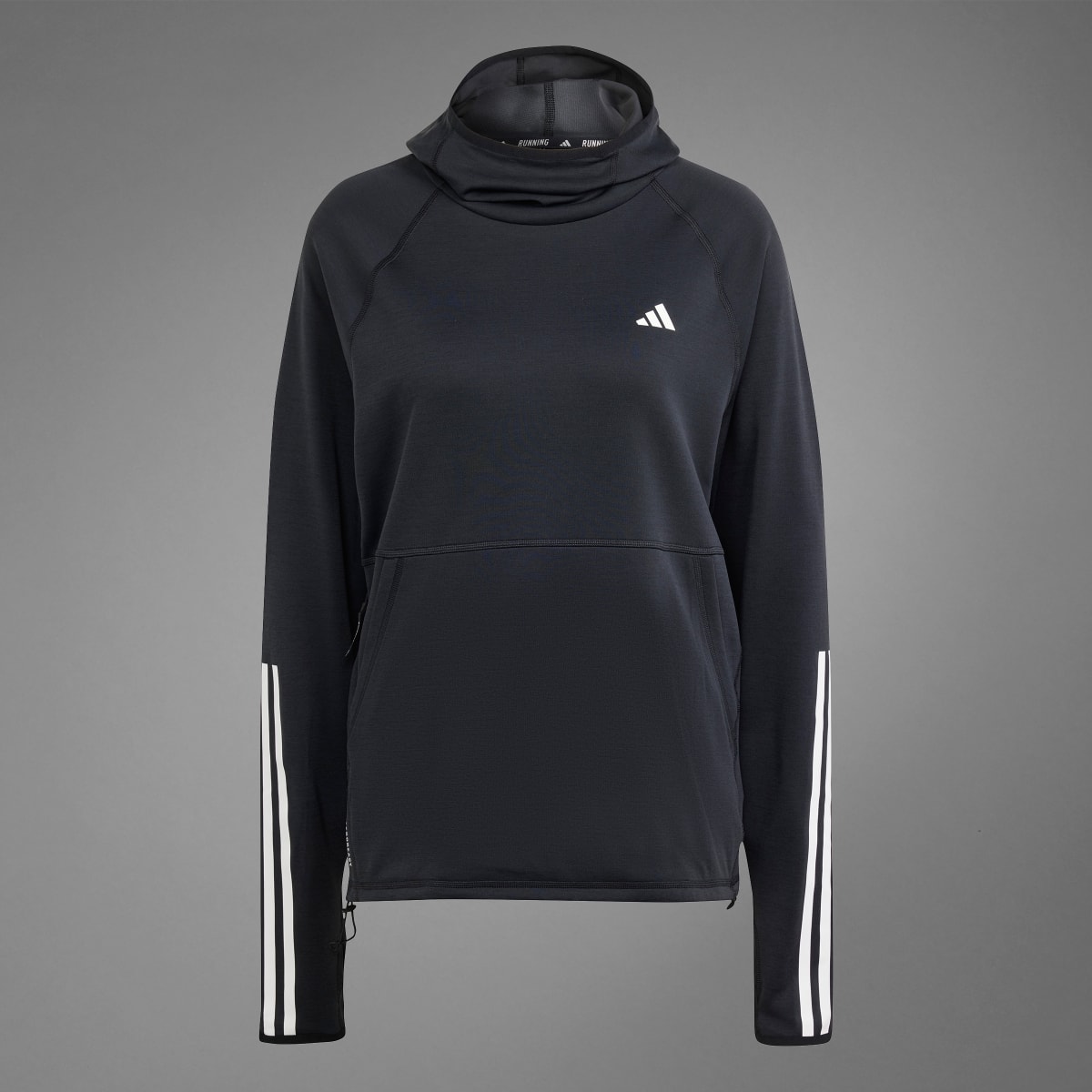 Adidas Sweat-shirt à capuche Own the Run 3 bandes. 10