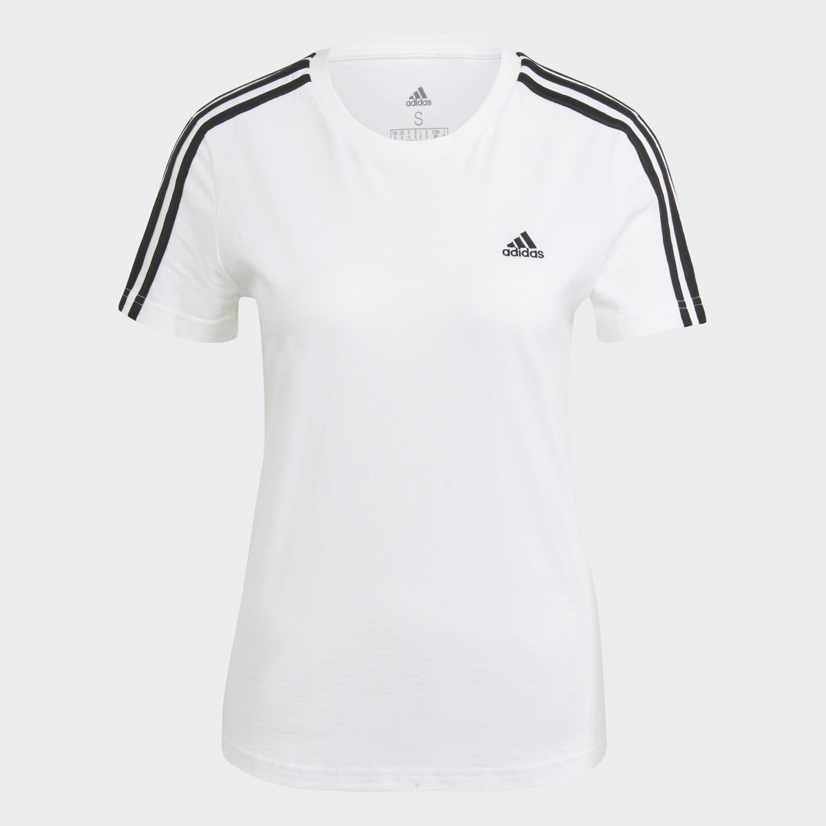 Adidas Essentials Slim 3-Stripes T-Shirt. 5