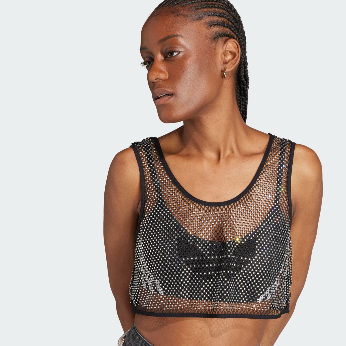 Adidas Adilenium Rhinestone Crop-Top. 8