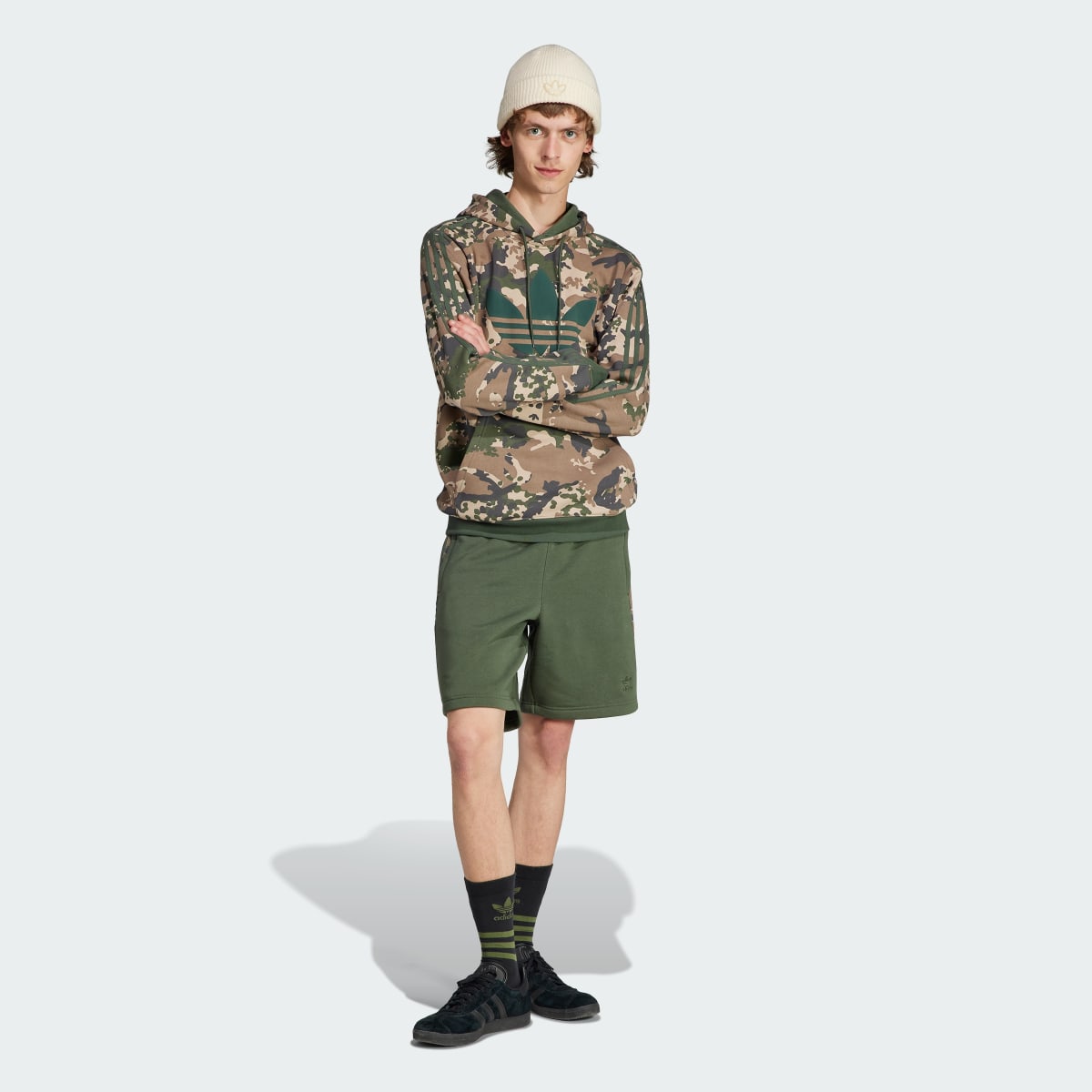 Adidas Sweat-shirt à capuche graphisme camouflage. 4