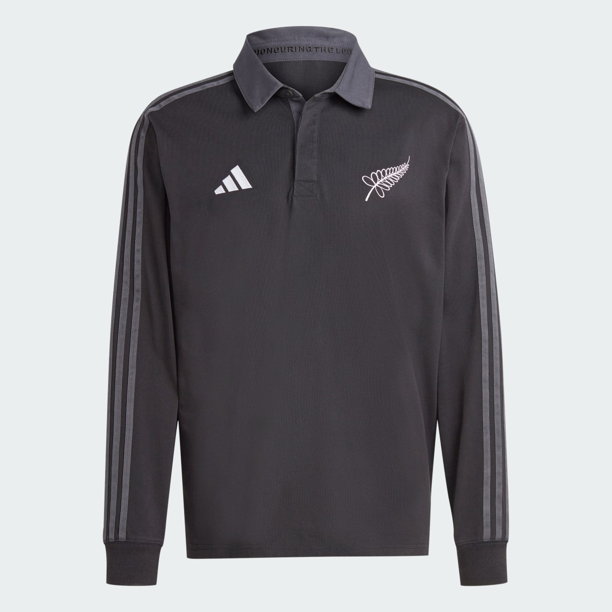 Adidas All Blacks Rugby Long Sleeve Polo Shirt. 5