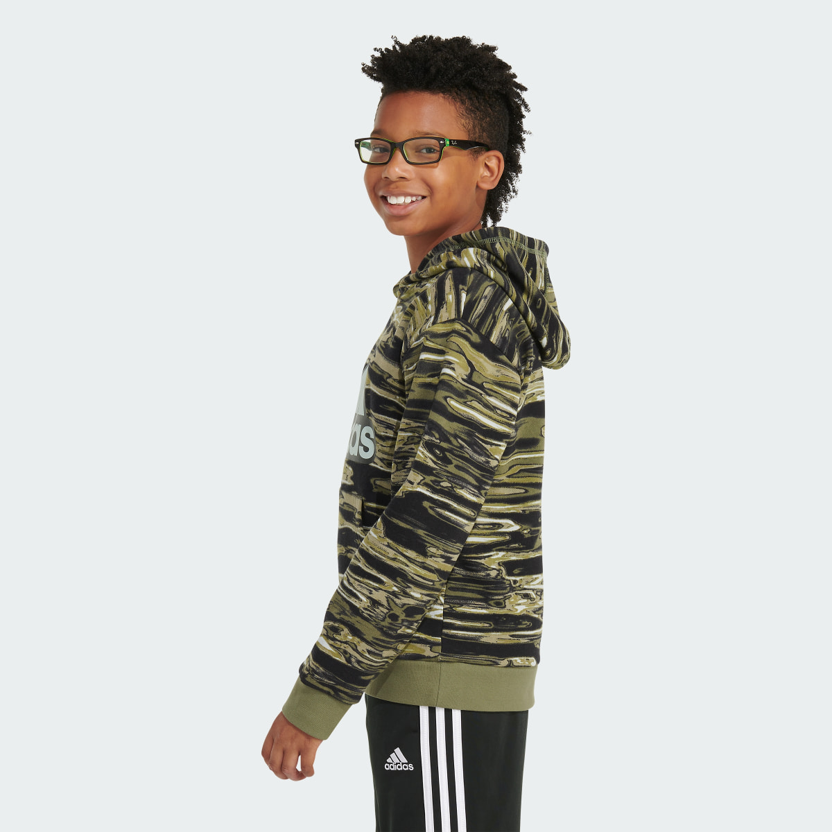 Adidas Long Sleeve Liquid Camo Printed Pullover Hoodie. 6