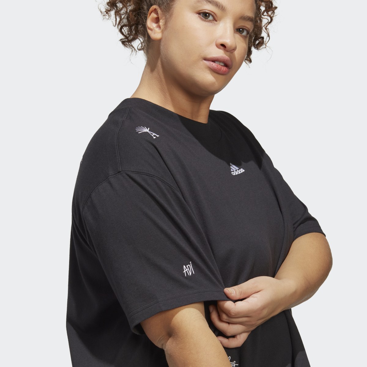 Adidas Boyfriend Tee with Healing Crystals Inspired Graphics (Plus Size). 6