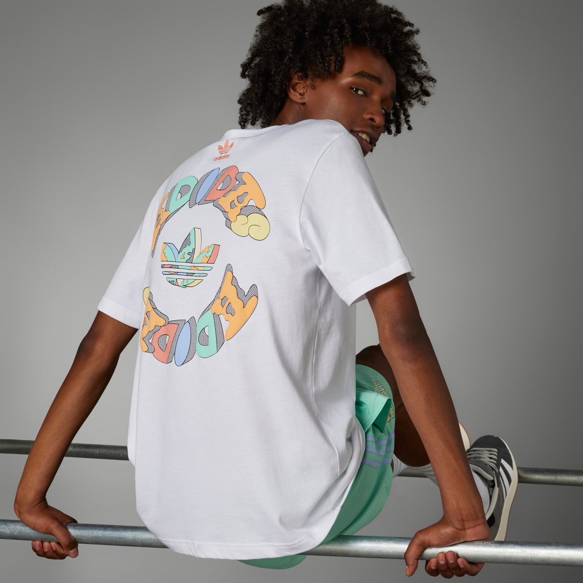 Adidas Enjoy Summer Front/Back Graphic Tee. 6