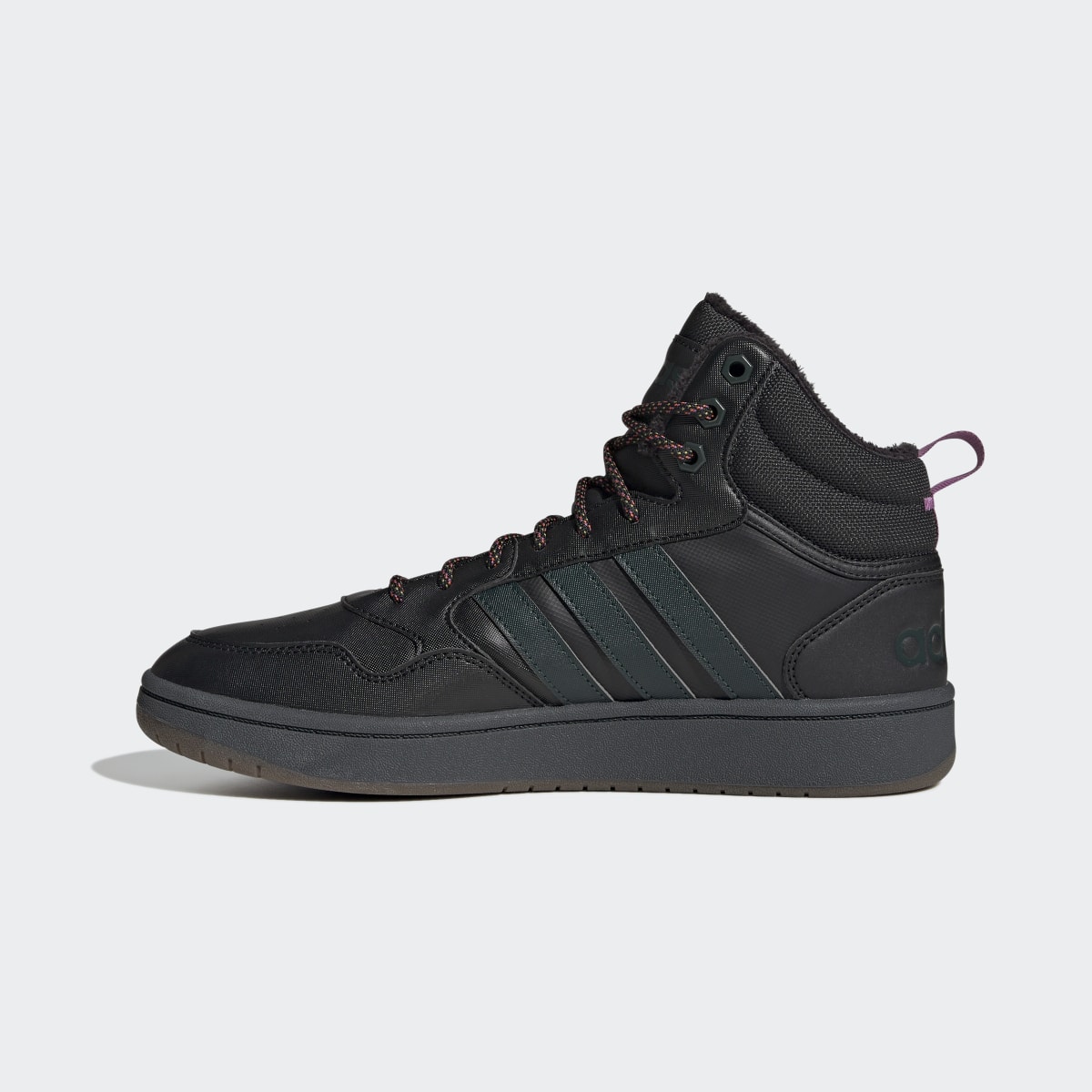 Adidas Hoops 3.0 Mid Lifestyle Basketball Classic Fur Lining Winterized Shoes. 7