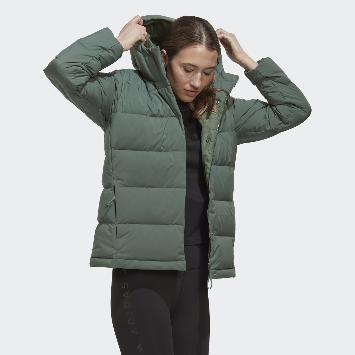 Adidas Helionic Hooded Down Jacket. 4