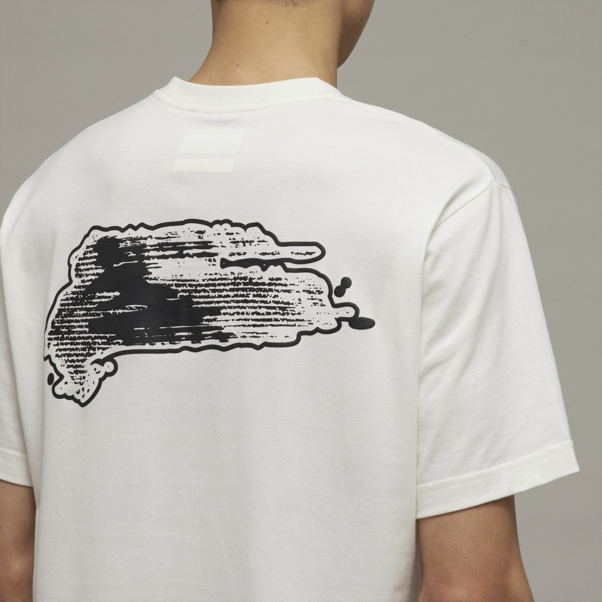 Adidas Y-3 Brushstroke Graphic Short Sleeve Tee. 8