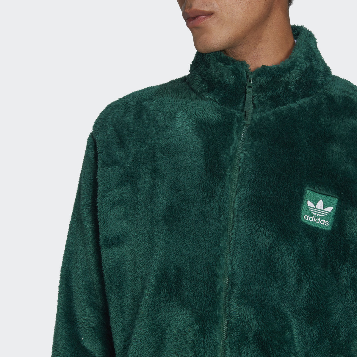 Adidas Essentials+ Fluffy Fleece Track Jacket. 6