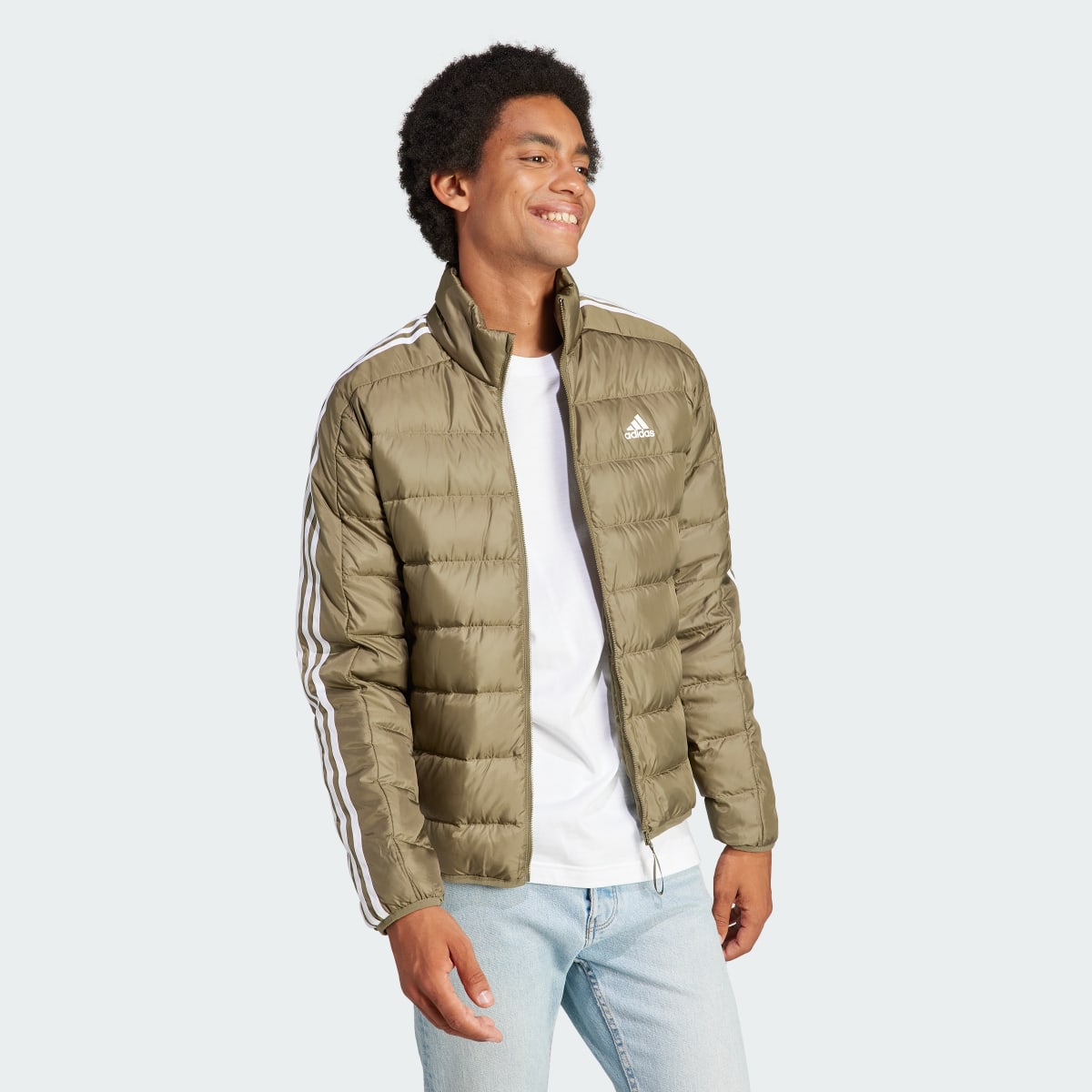 Adidas Essentials 3-Stripes Light Down Jacket. 4