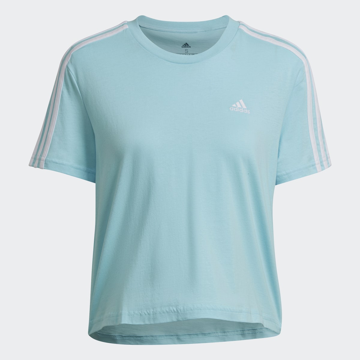 Adidas Essentials Loose 3-Stripes Cropped Tee. 5