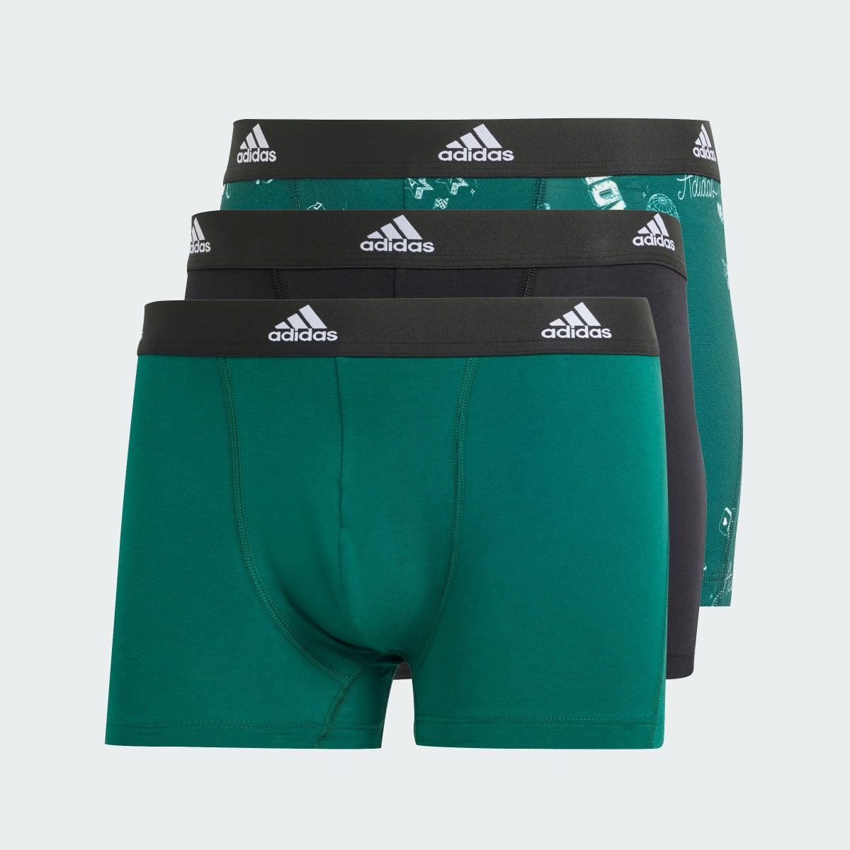 Adidas Active Flex Cotton Trunk Underwear 3 Pack. 6