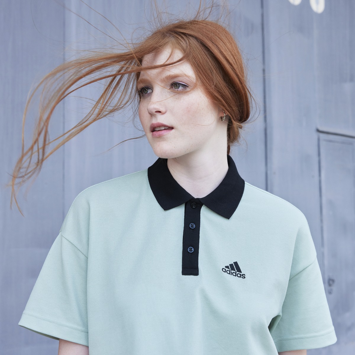 Adidas Cropped Piqué Polo Shirt. 4