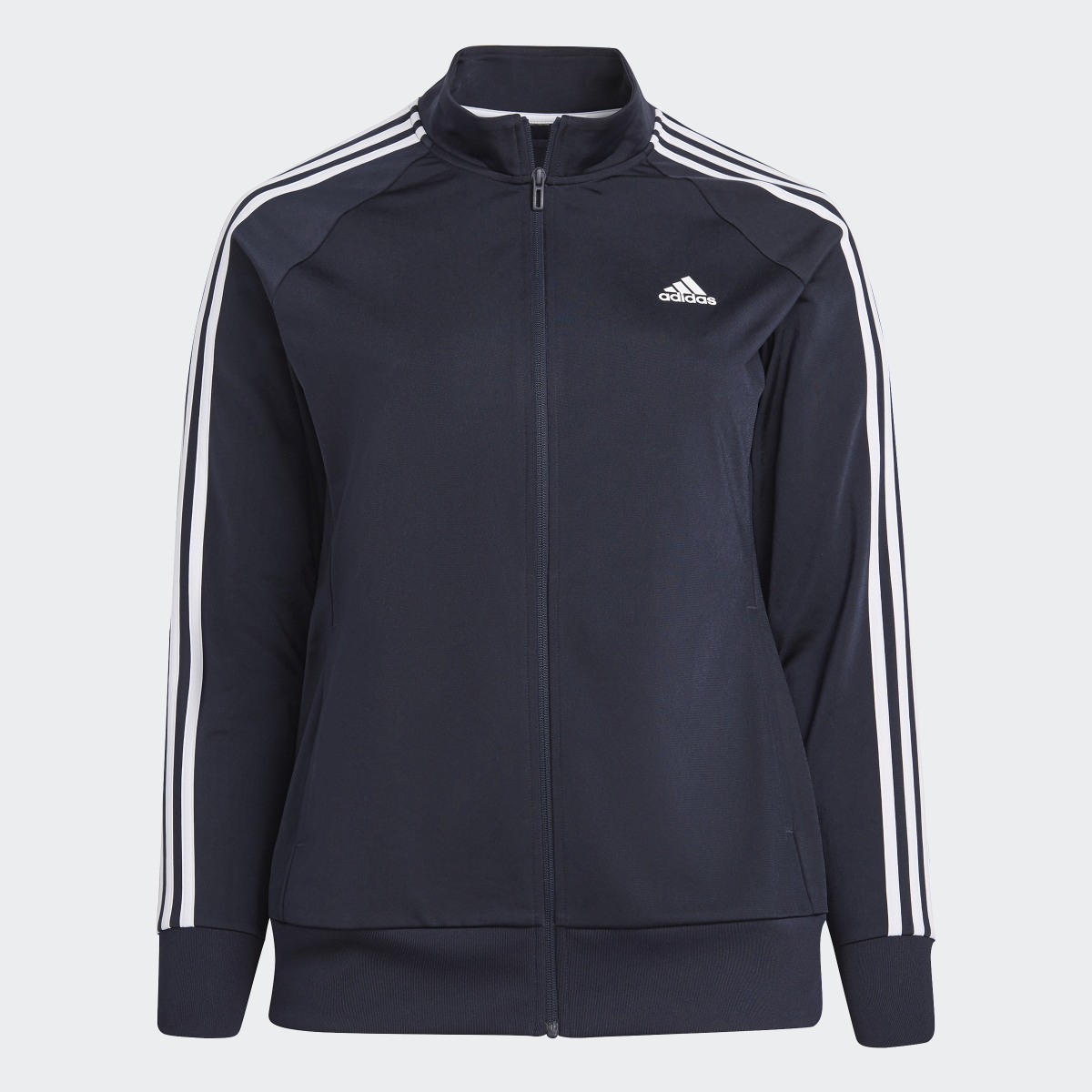 Adidas - Essentials Warm-Up Tricot Slim 3-Stripes Track Jacket (Plus Size)