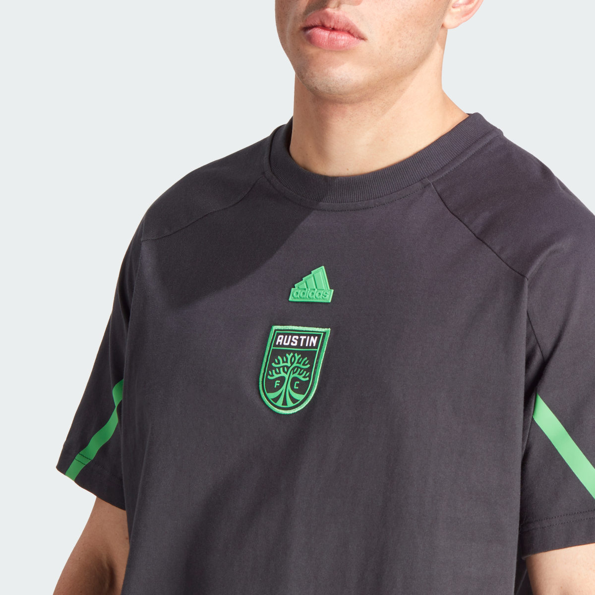 Adidas Austin FC Designed for Gameday Travel Tee. 7