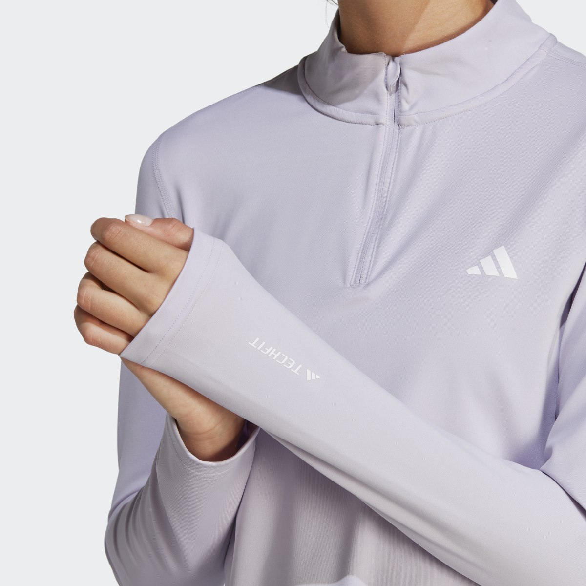 Adidas Camiseta manga larga Techfit Quarter-Zip Training. 6