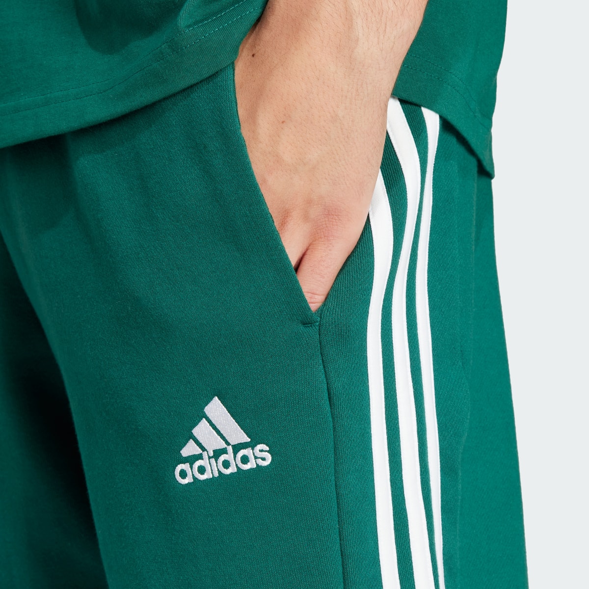 Adidas Essentials French Terry 3-Stripes Shorts. 5