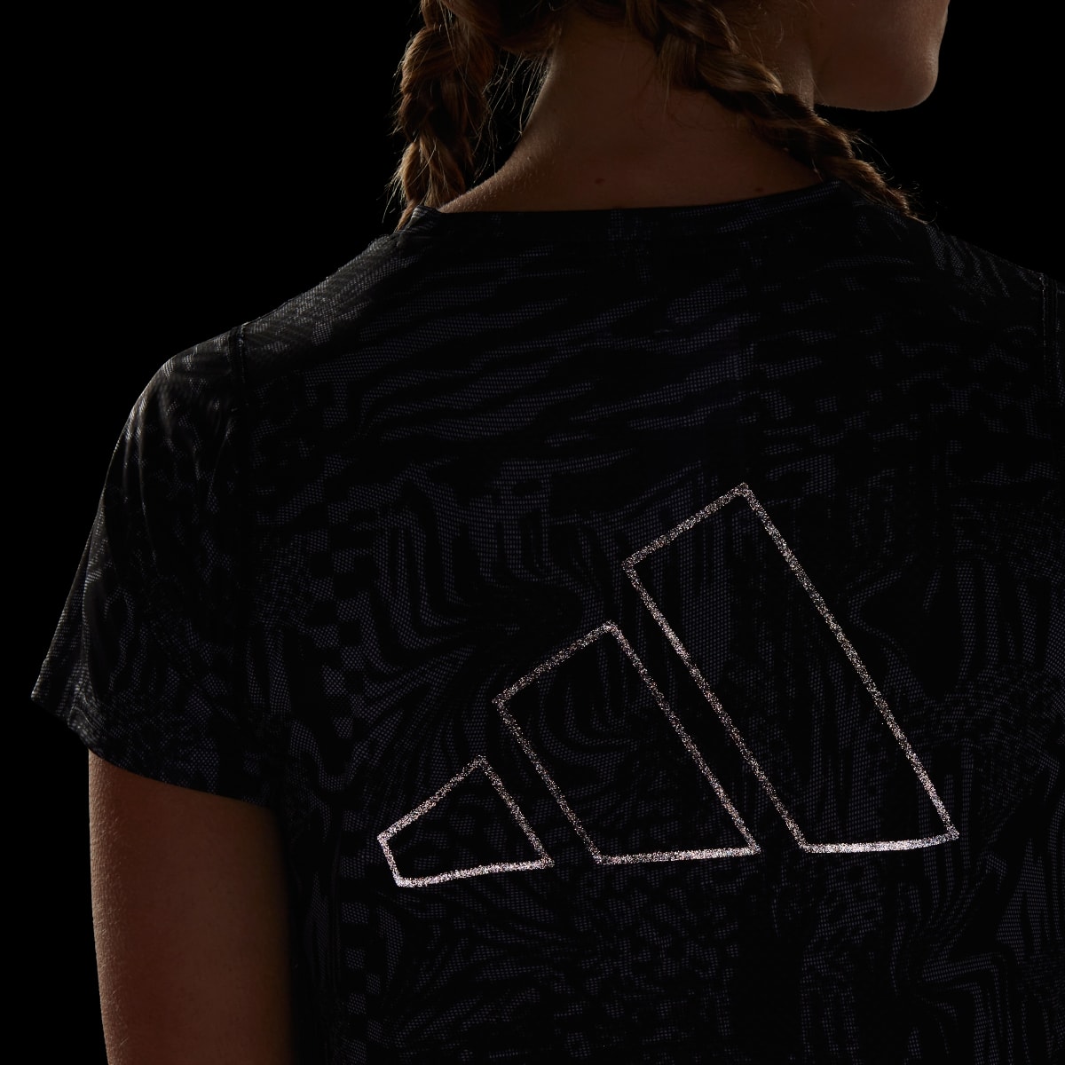 Adidas Playera de Running Run Icons 3 Franjas Logo Estampada. 7