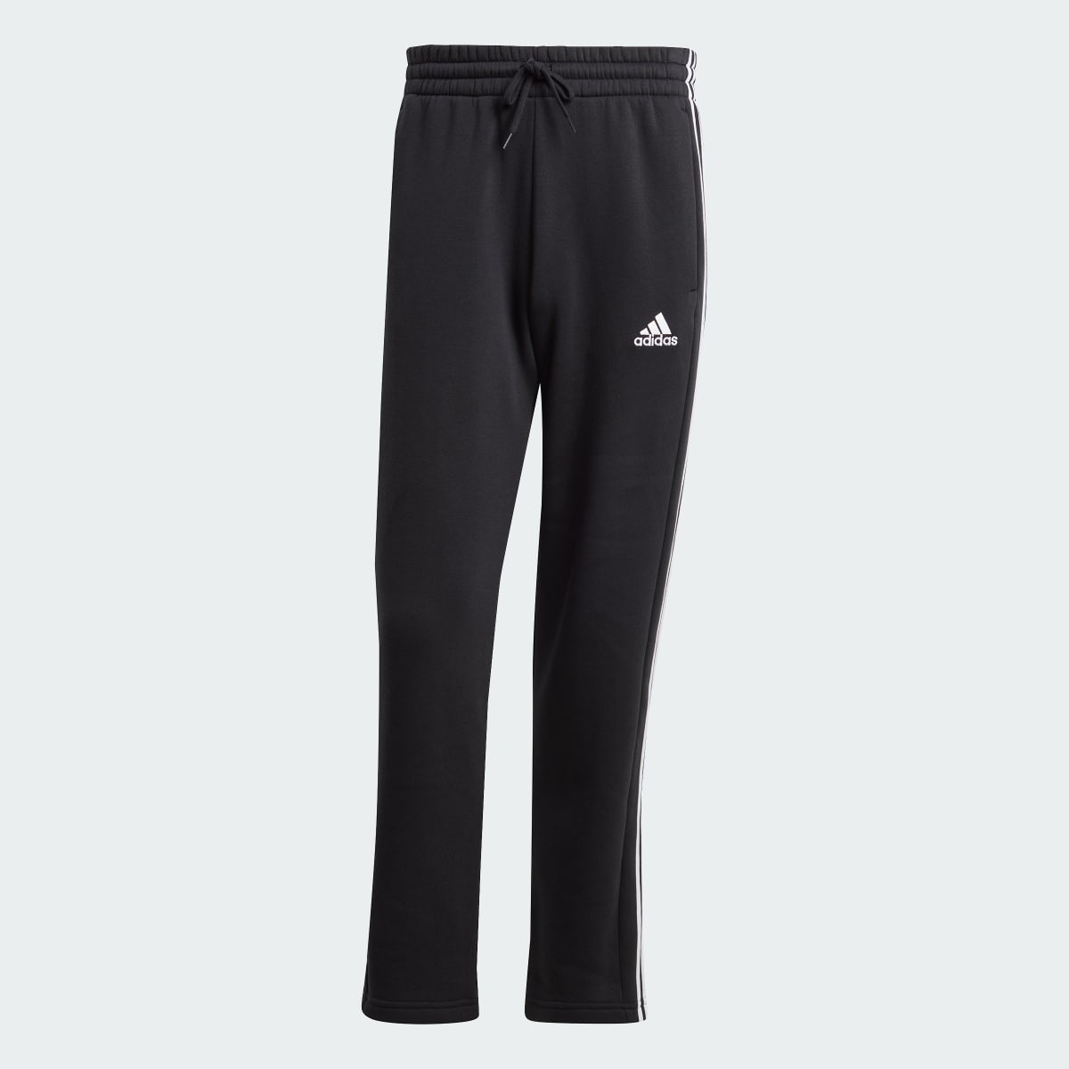 Adidas Essentials 3-Stripes Open Hem Fleece Pants. 4