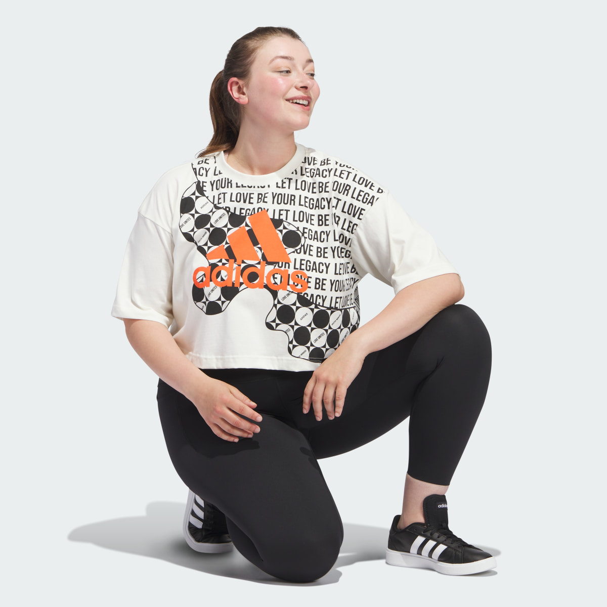 Adidas Pride Cropped Graphic Tee (Plus Size). 4