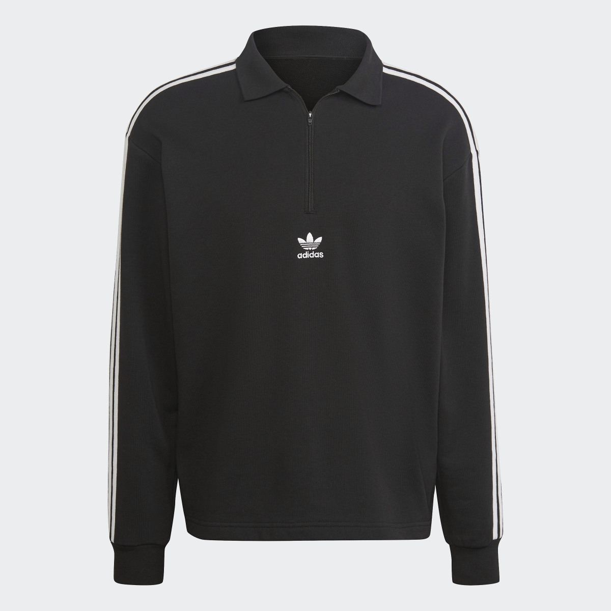 Adidas Adicolor 3-Stripes Long Sleeve Polo Sweatshirt. 5