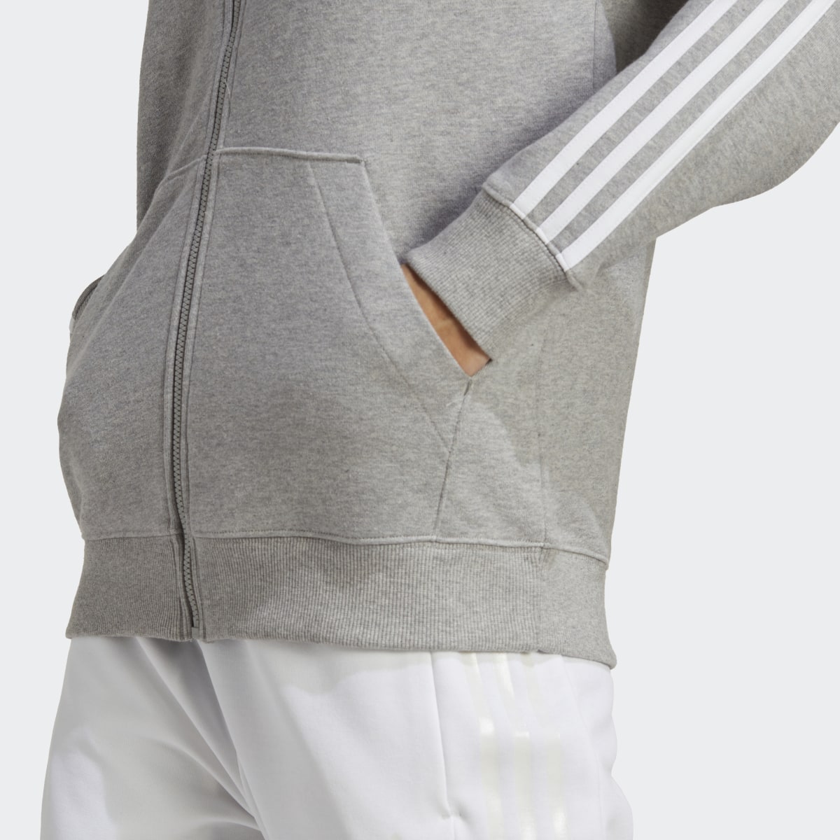 Adidas Essentials 3-Stripes French Terry Regular Full-Zip Hoodie. 7