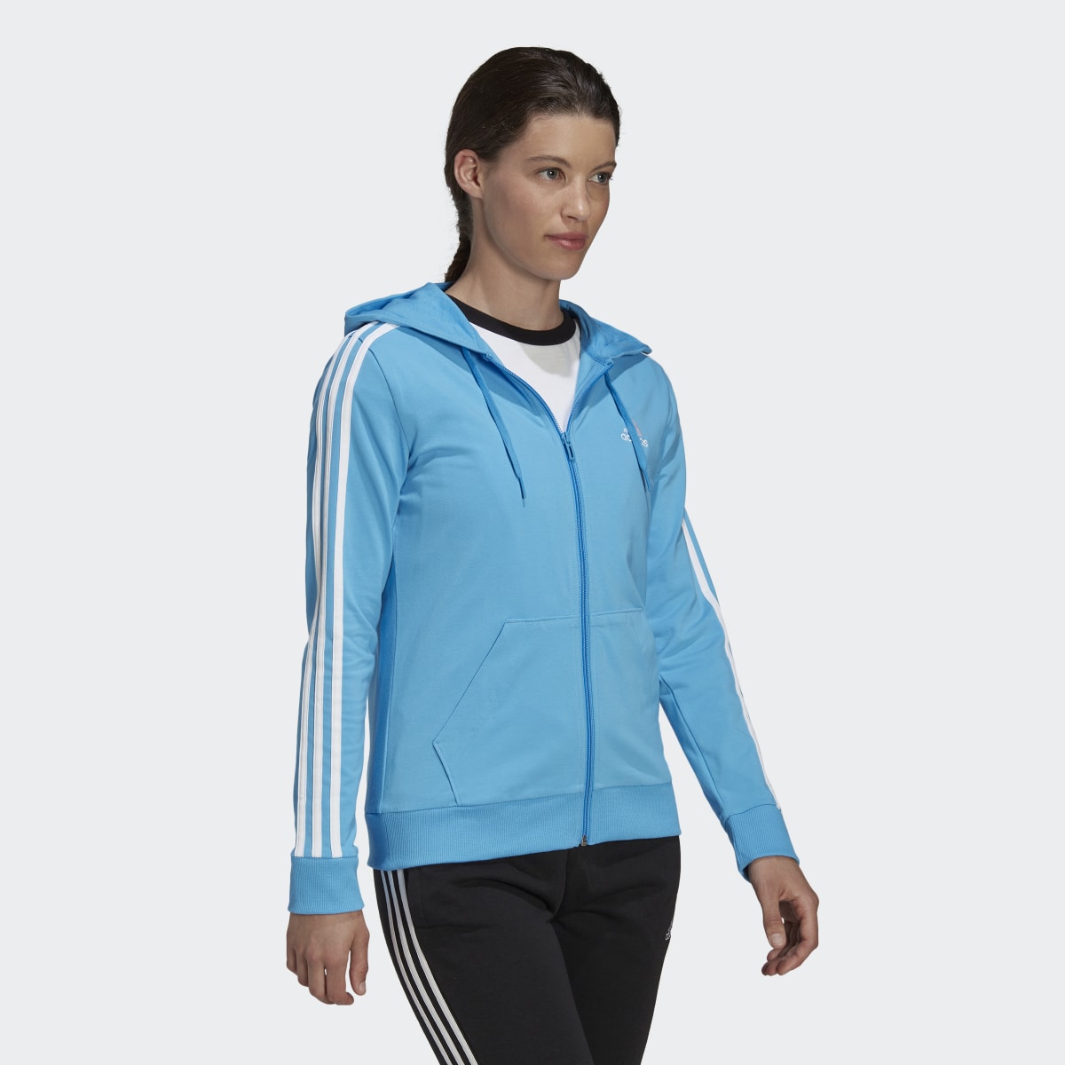 Adidas Essentials 3-Stripes Full-Zip Hoodie. 4