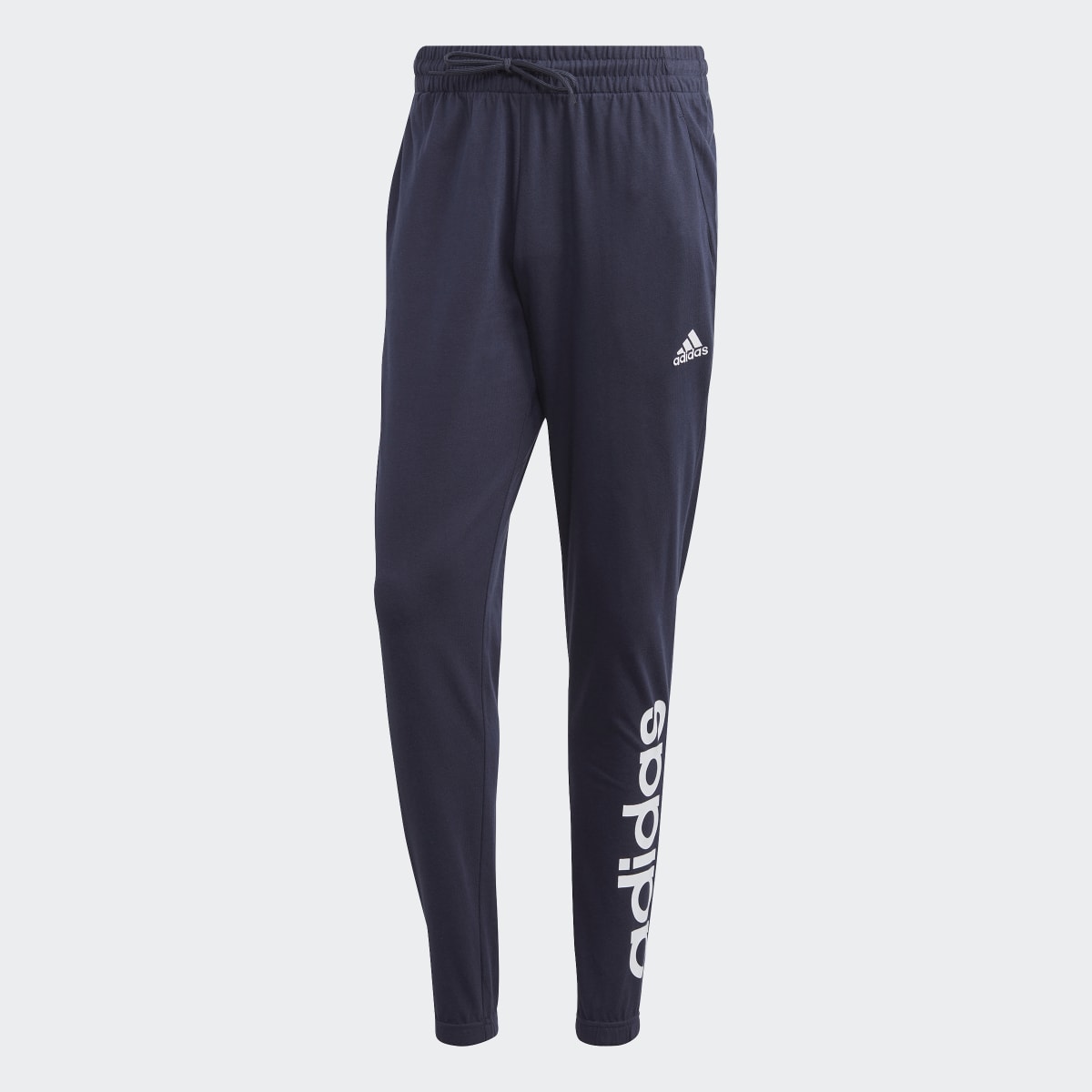 Adidas Pantaloni Essentials Single Jersey Tapered Elasticized Cuff Logo. 4