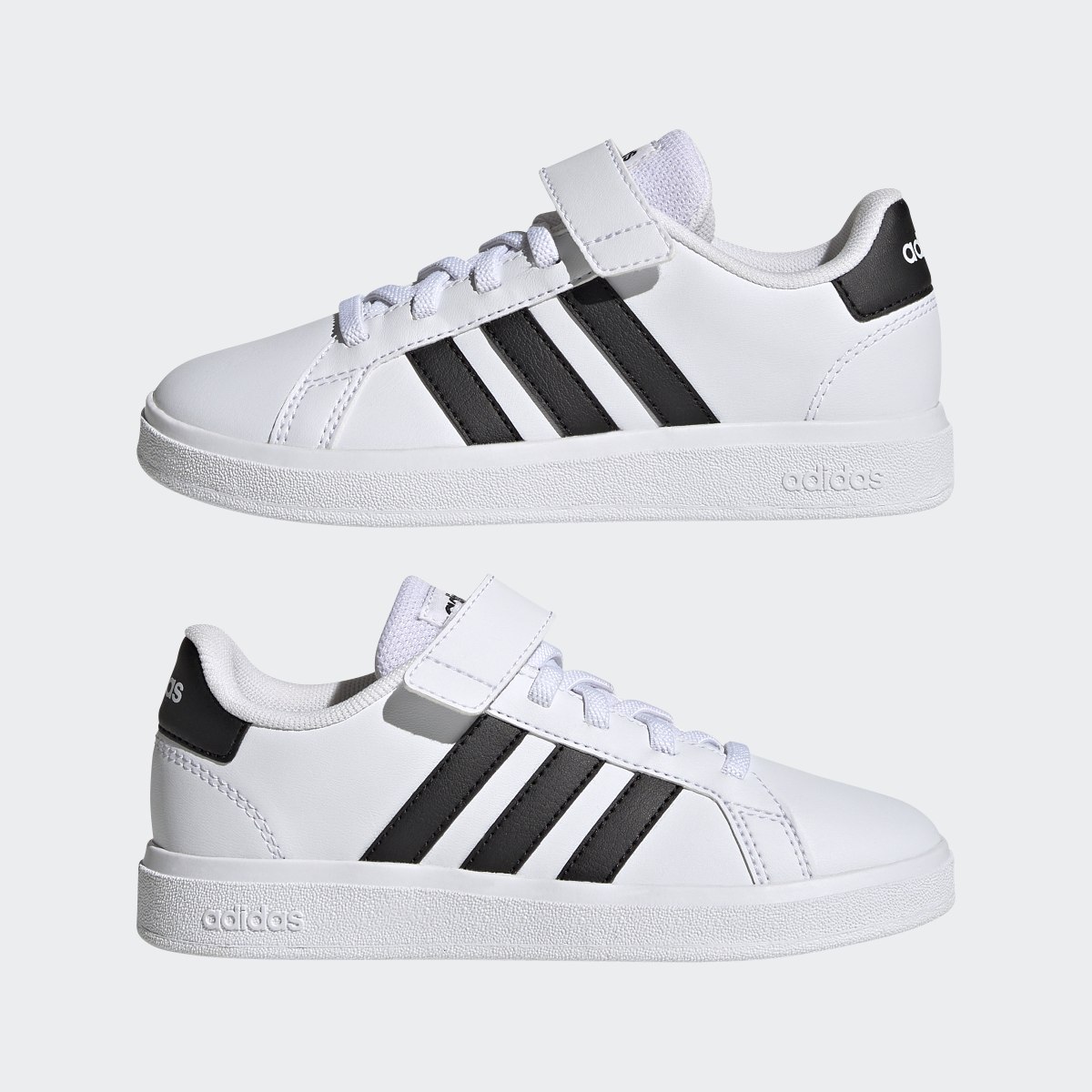 Adidas Grand Court Elastic Lace and Top Strap Ayakkabı. 8