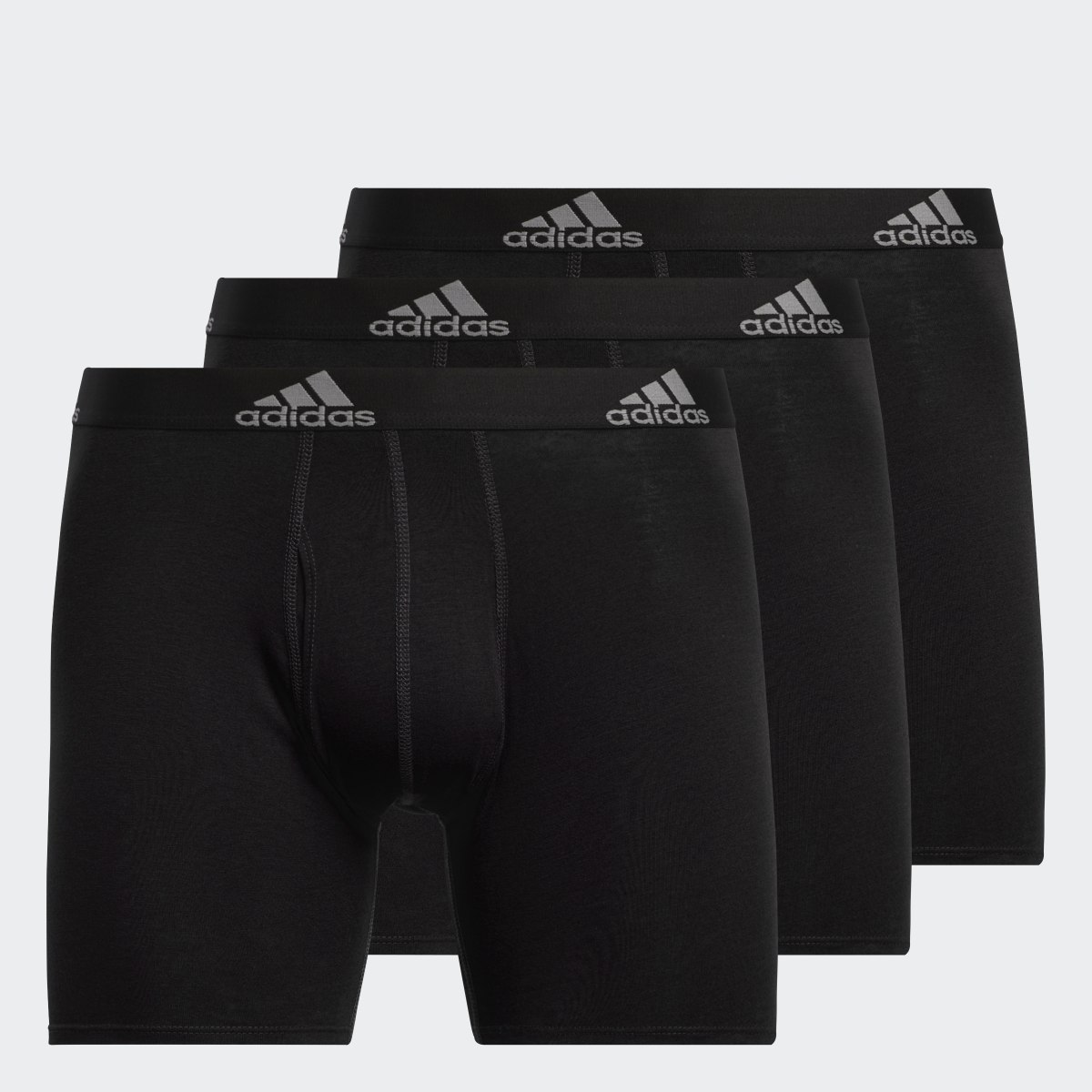 Adidas Stretch Cotton Boxer Briefs 3 Pairs (Big and Tall) - EX4427