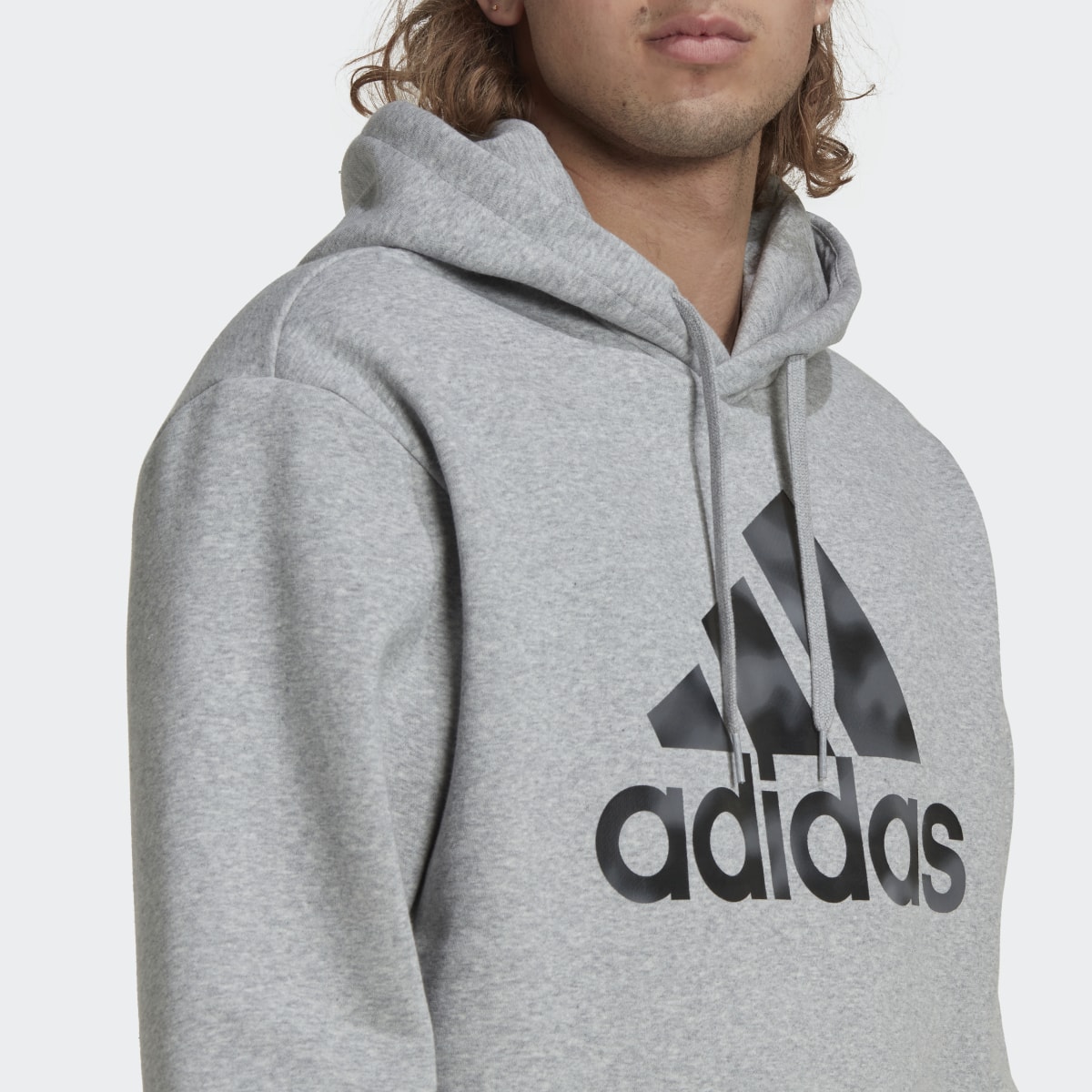 Adidas Essentials Camo Print French Terry Hoodie. 7