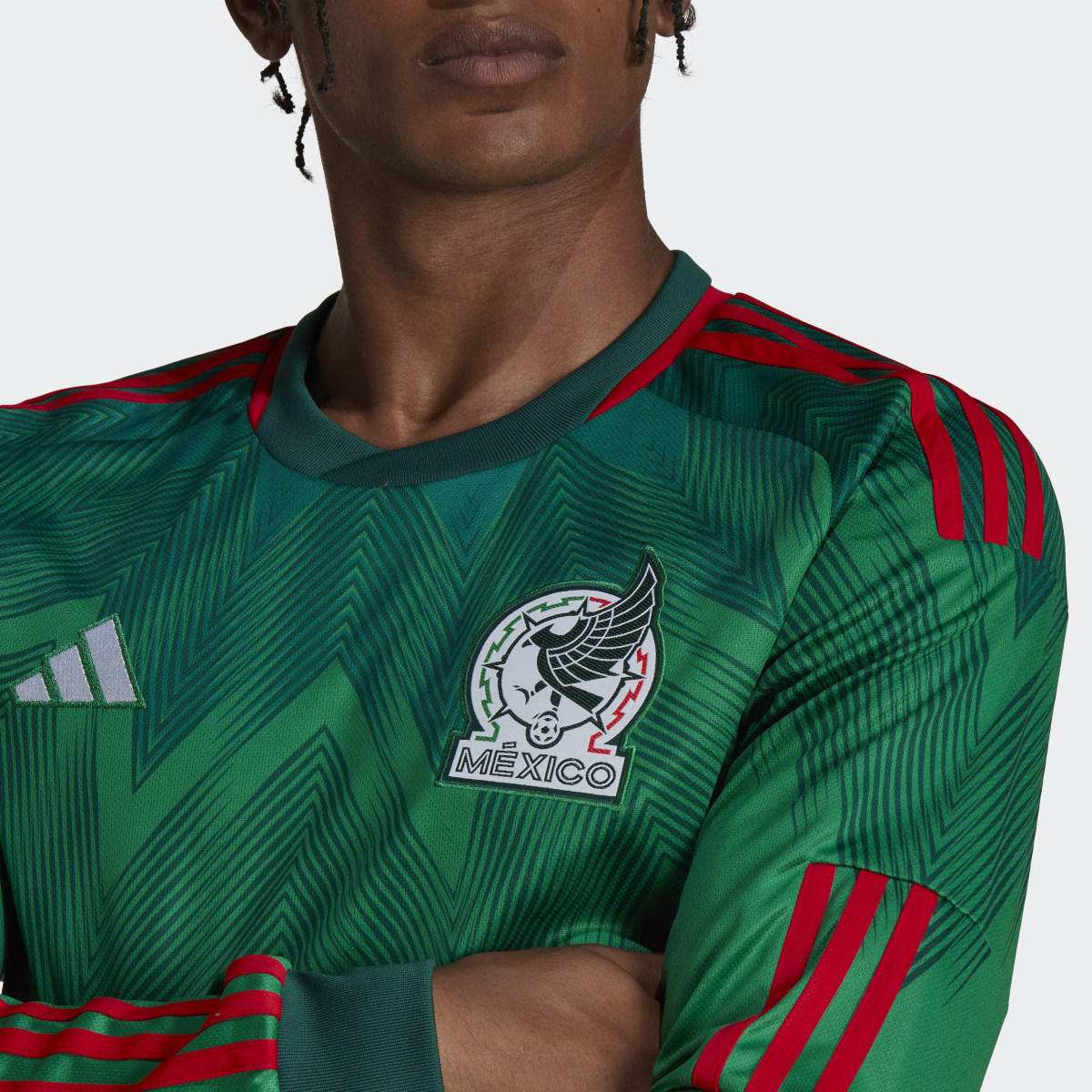 Adidas Mexico 22 Long Sleeve Home Jersey. 6