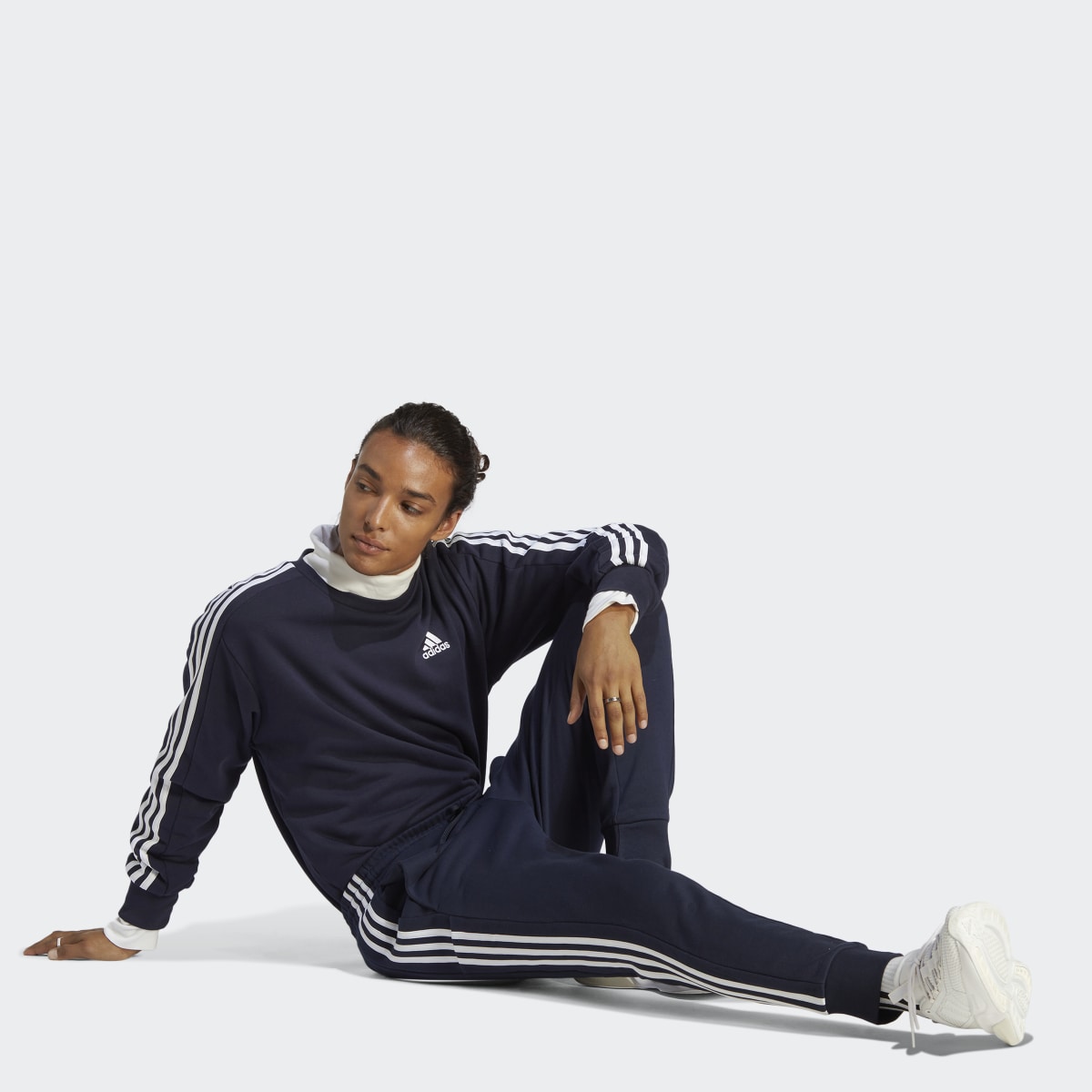 Adidas Essentials French Terry 3-Stripes Sweatshirt. 4