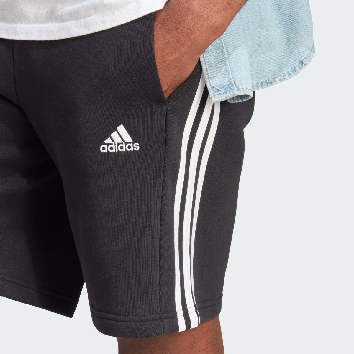 Adidas Essentials Fleece 3-Stripes Shorts. 5