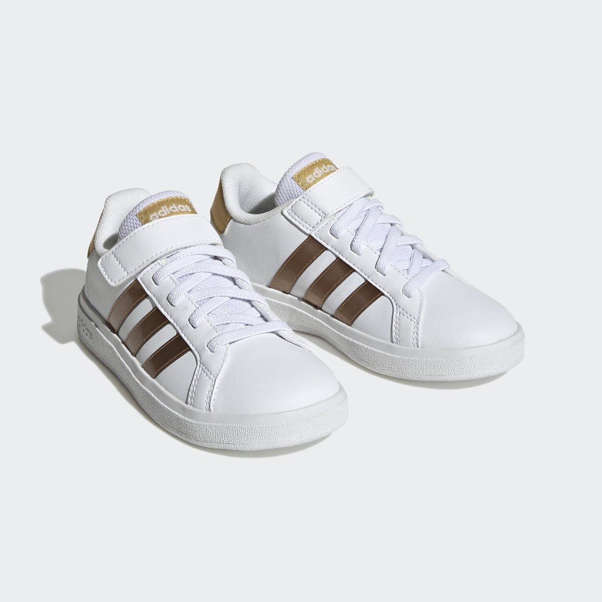 Adidas Grand Court Sustainable Elastic Lace and Top Strap Shoes. 5