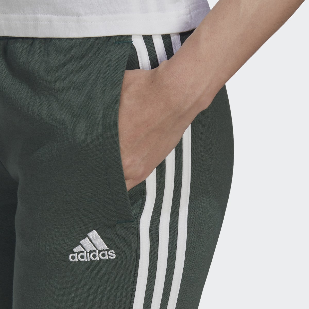Adidas Essentials Fleece 3-Stripes Pants. 5