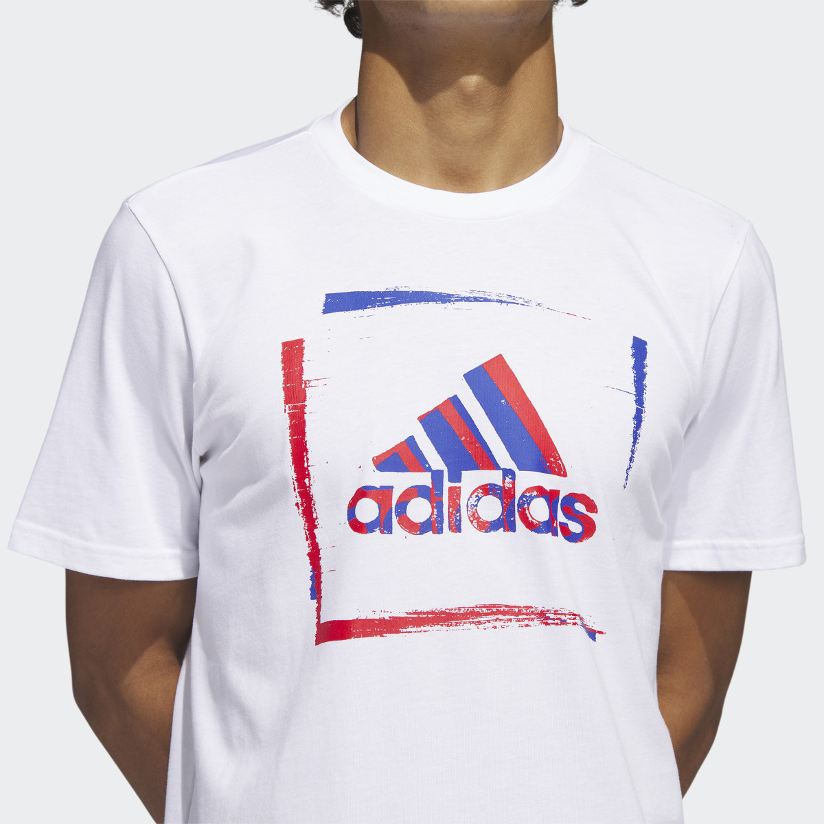 Adidas Two-Tone Stencil Short Sleeve Graphic Tee. 6