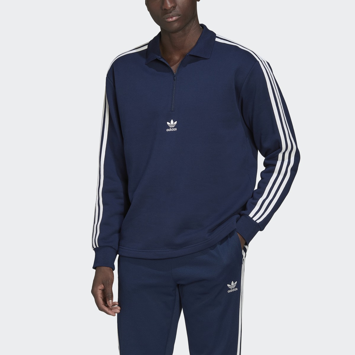 Adidas shop collared sweatshirt