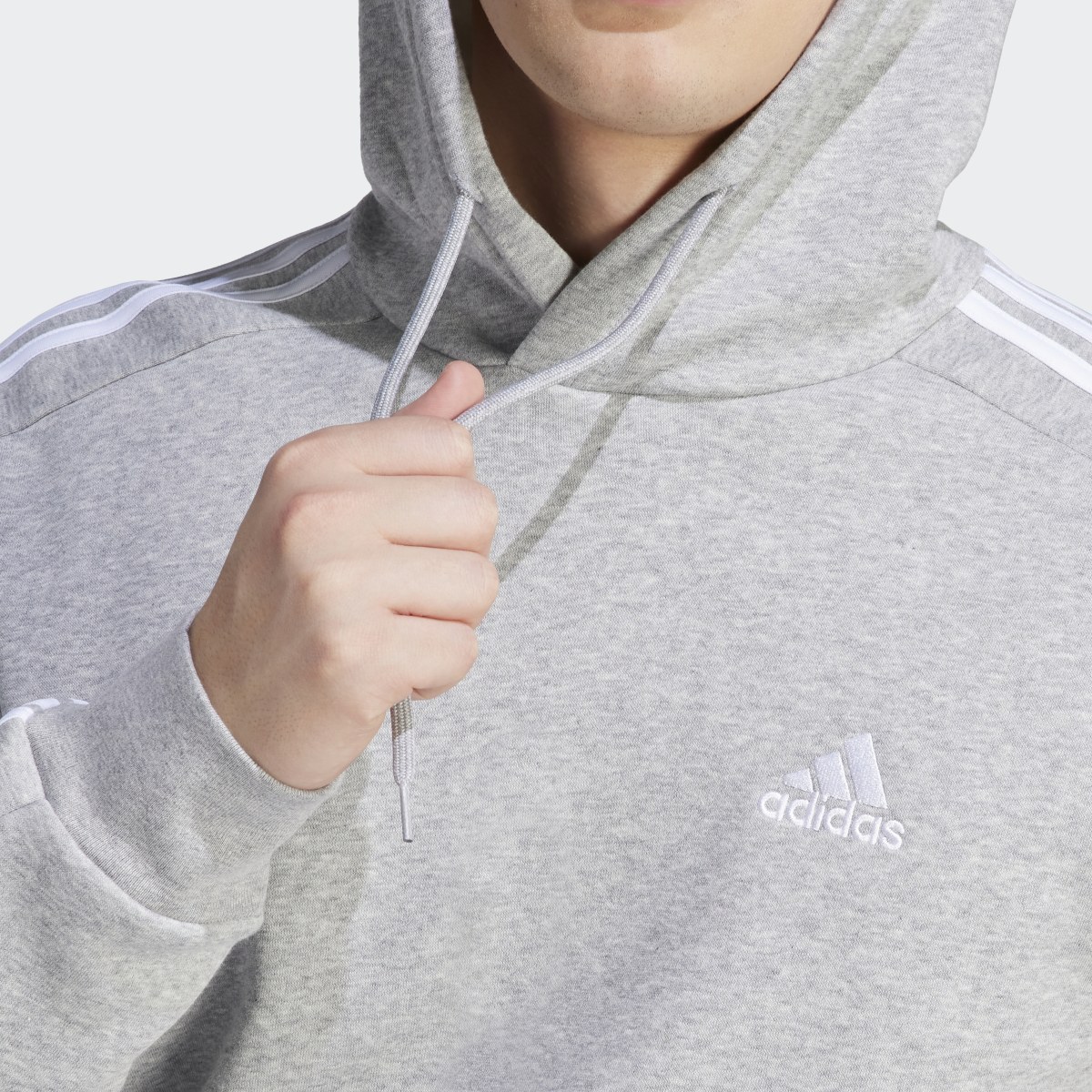 Adidas Camisola com Capuz em Fleece 3-Stripes Essentials. 6