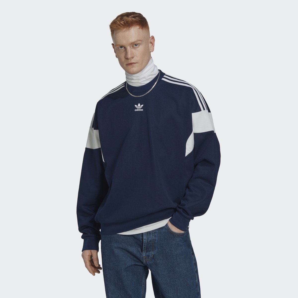 Adidas linear fleece crew sweatshirt online