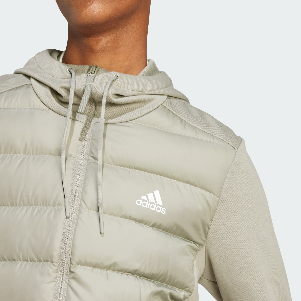 Adidas Essentials Hybrid Down Hooded Jacket. 6