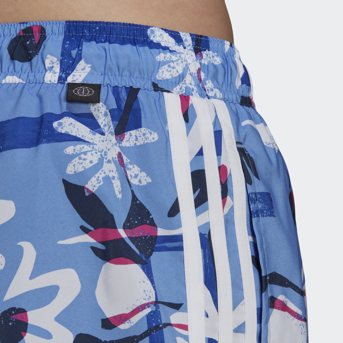 Adidas Seasonal Floral CLX Very Short Length Swim Shorts. 6